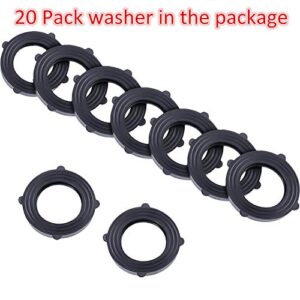 Garden Hose Washers Rubber Washers Seals, Self Locking Tabs Keep Washer Firmly Set Inside Fittings for Garden Hose and Water Faucet