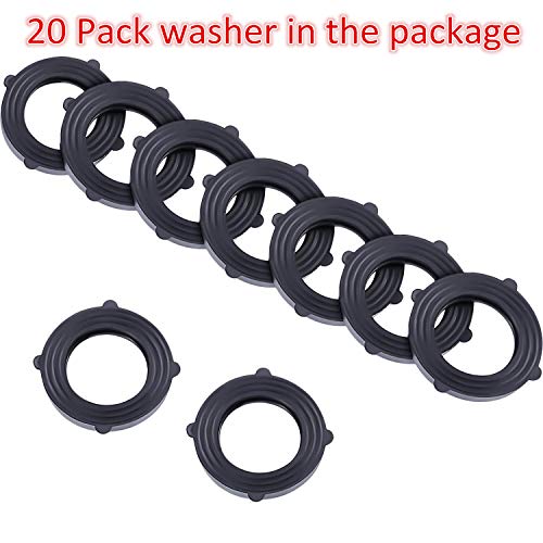 Garden Hose Washers Rubber Washers Seals, Self Locking Tabs Keep Washer Firmly Set Inside Fittings for Garden Hose and Water Faucet