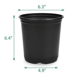 GROWNEER 24 Packs 0.7 Gallon Flexible Nursery Pot Flower Pots with 15 Pcs Plant Labels, Plastic Plant Container Perfect for Indoor Outdoor Plants, Seedlings, Vegetables, Succulents and Cuttings 2.5Qt