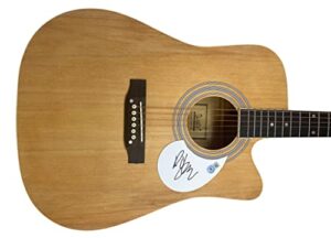 robert smith signed autographed full size acoustic guitar the cure beckett coa