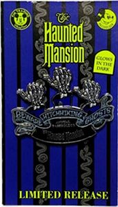 disney pin – passholder – haunted mansion – beware hitchhiking ghosts