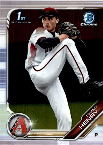 2019 Bowman Chrome Draft #BDC-197 Tommy Henry RC Rookie Arizona Diamondbacks MLB Baseball Trading Card