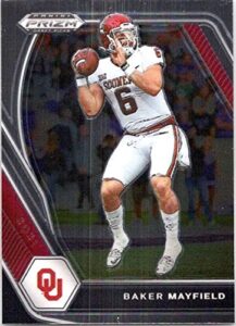 2021 panini prizm draft picks #25 baker mayfield oklahoma sooners official ncaa football trading card in raw (nm or better) condition