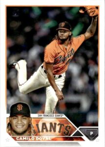 2023 topps #262 camilo doval san francisco giants baseball official trading card of the mlb