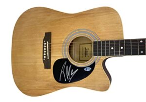 post malone signed autographed full size acoustic guitar beckett coa