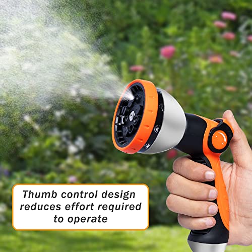 FENERI Water Hose Nozzle Sprayer Heavy Duty Comes With Adjustable 10 Spray Pattern Thumb Control Valve Garden Hose Sprayer Outdoor Pets Garden Hose Nozzle Water Sprayer Hose Sprayer Nozzle Hose Gun