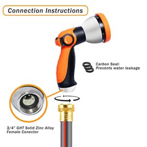 FENERI Water Hose Nozzle Sprayer Heavy Duty Comes With Adjustable 10 Spray Pattern Thumb Control Valve Garden Hose Sprayer Outdoor Pets Garden Hose Nozzle Water Sprayer Hose Sprayer Nozzle Hose Gun