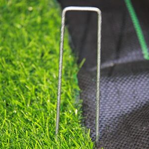 MTB 50 Pack 8x1 inch 11GA(0.12inch) Sod Staples Garden Pins Netting Stakes Ground Spikes Landscape Cover Pegs Anti-Rust Galvanized