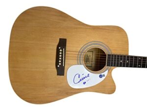 celine dion signed autographed full size acoustic guitar titanic beckett coa