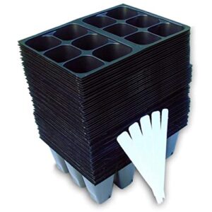 seedling starter trays, 720 cells: (120 trays; 6-cells per tray), plus 5 plant labels