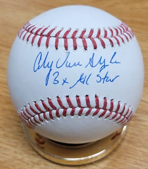 Autographed Andy Van Slyke"3X All Star" Rawlings Official Major League Baseball with COA