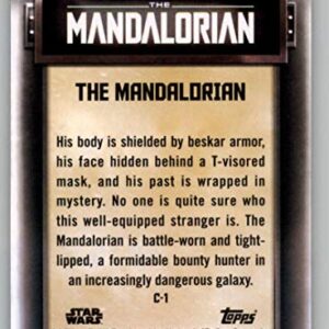 2020 Topps Star Wars The Mandalorian Season 1 Characters #C-1 The Mandalorian Official Disney Channel Series Trading Card