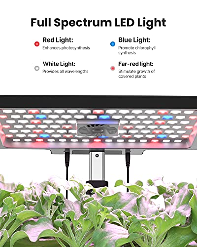 iDOO WiFi 12 Pods Hydroponic Growing System with 6.5L Water Tank, Smart Hydro Indoor Herb Garden Up to 14.5", Plants Germination Kit with Pump System, Fan, Grow Light for Home Kitchen Gardening, Black