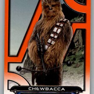 2018 Topps Star Wars Galactic Files Orange #TLJ-10 Chewbacca Official Non-Sport Trading Card in NM or Better Conditon