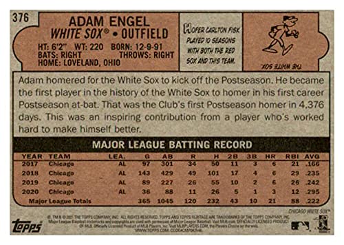 2021 Topps Heritage #376 Adam Engel Chicago White Sox Baseball Card