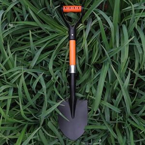 Shovel for Digging 28-inch Small Round Shovel with D-Handle Kids Metal Beach Shovel，Camp Shovel ，Garden Shovel ,Gardening Tools Fiberglass Handle