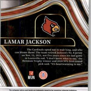 2022 Panini Select Draft Picks Blue #140 Lamar Jackson Field Level Louisville Cardinals Football