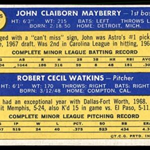 Baseball MLB 1970 Topps #227 John Mayberry/Bob Watkins RC Astros