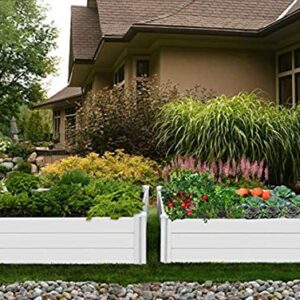 Vita 4 ft. x 4 ft. White Vinyl Raised Garden Bed 2-Pack