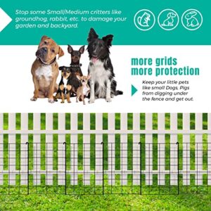 24Pack Black -13x19 Inch Garden Fence Animal Barrier, Animal Barrier Fence No Dig-Small Garden Fence for Dogs and Rabbits for Outdoor Landscaped Yard, Total Length 26 Ft(L) X 19 in(H