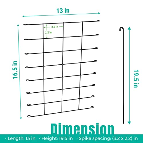 24Pack Black -13x19 Inch Garden Fence Animal Barrier, Animal Barrier Fence No Dig-Small Garden Fence for Dogs and Rabbits for Outdoor Landscaped Yard, Total Length 26 Ft(L) X 19 in(H