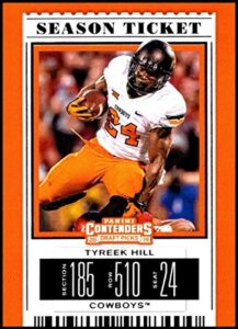 2019 panini contenders draft picks season ticket #100 tyreek hill oklahoma state cowboys official collegiate football card of the nfl draft