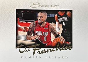2020-21 panini damian lillard score the franchise basketball card – limited to only 2269 cards.