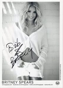 britney spears autographed 5×7 photo+coa very sexy pose to bob