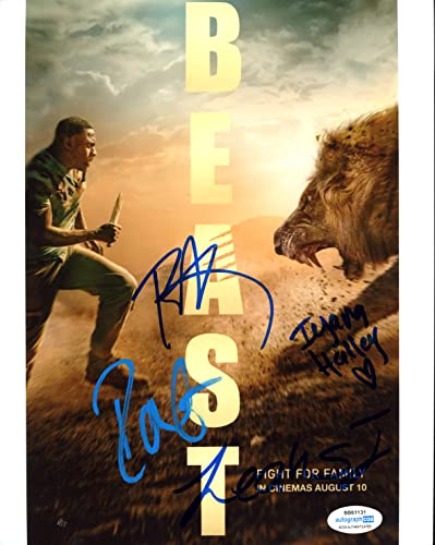 "Beast" Cast AUTOGRAPHS Signed 8x10 Photo - Idris Elba, Leah Jeffries +2 B ACOA