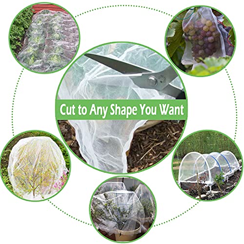 Garden Netting, Plant Covers 8x24 Ft Ultra Fine Mesh Protection Netting for Vegetable Plants Fruits Flowers Crops Greenhouse Row Cover Raised Bed Barrier Screen Birds Animals Protection Net Cover