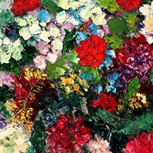 (SOLD) Bounteous Blooms - HUGE floral still life by Andre Dluhos