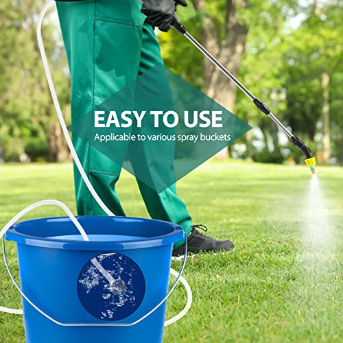 SideKing Battery Powered Sprayer Wand, 23.6" Telescopic Wand with 10FT Hose for Gardening (3 Nozzles)