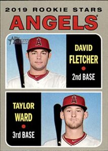 2019 topps heritage #74 david fletcher/taylor ward los angeles angels rookie baseball card