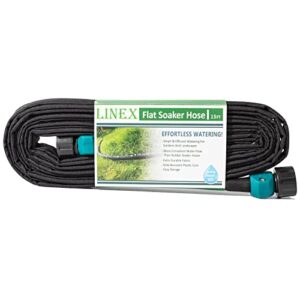 linex garden soaker hose 1/2″ x 15 ft drip hoses heavy duty save water for garden bed