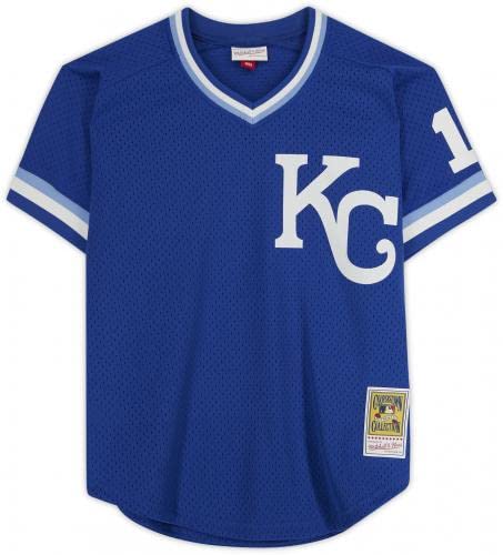 Bo Jackson Kansas City Royals Autographed Mitchell and Ness Blue Batting Practice Replica Jersey - Autographed MLB Jerseys