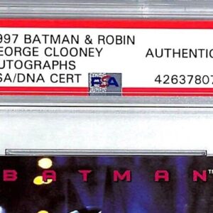 GEORGE CLOONEY Signed Auto 1997 Fleer Skybox Batman & Robin Card PSA/DNA Slabbed