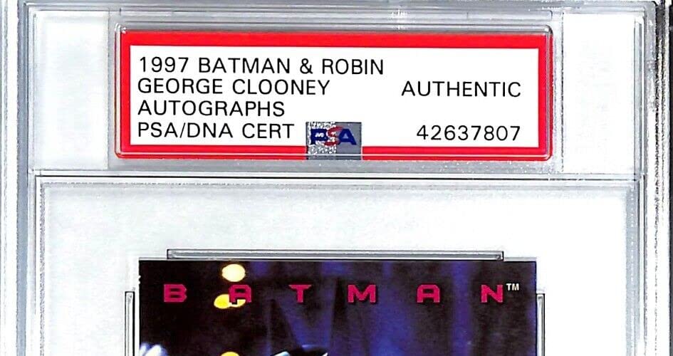 GEORGE CLOONEY Signed Auto 1997 Fleer Skybox Batman & Robin Card PSA/DNA Slabbed