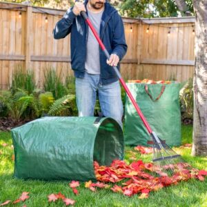 MEKKAPRO Big Gulp Leaf Garden Bag, 2-Pack with Reinforced Handles, 53 Gallon, Flat Reusable Yard Waste Bags, Lawn Pool Garden Waste Bag, Gardening Bags, Leaf Bag Lawn Bags