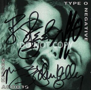 type o negative band reprint signed bloody kisses artwork 12×12 poster photo rp peter steele
