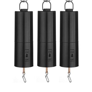 fendisi 3 pack hanging black rotating motor for wind spinner and wind chimes， mobile battery operated garden decor accessoy，not included battery