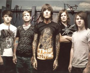 bring me the horizon reprint signed band photo #4 oli sykes