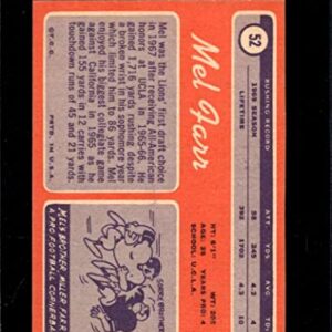 1970 TOPPS #52 MEL FARR VGEX (RC) LIONS