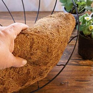 FDGARDEN 2PCS Round Replacement Coco Liner for Hanging Basket, 12 inch Coconut Fiber Plant Basket Liner for Garden Planter Flower Pot (12 inch Round)