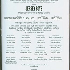 Jersey Boys, Broadway playbill + Matt Bogart, Andy Karl, Drew Gehling, Dominic Scaglione Jr., Miles Aubrey