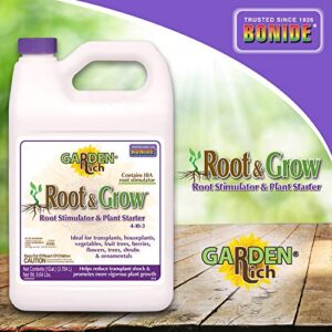 Bonide Garden Rich Root & Grow Root Stimulator & Plant Starter, 128 oz Concentrate 4-10-3 Fertilizer for Transplanting