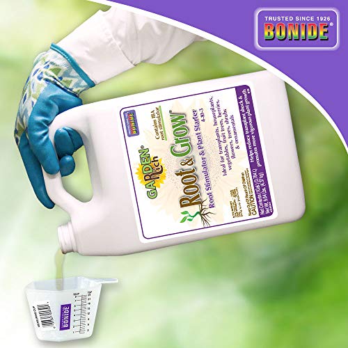 Bonide Garden Rich Root & Grow Root Stimulator & Plant Starter, 128 oz Concentrate 4-10-3 Fertilizer for Transplanting