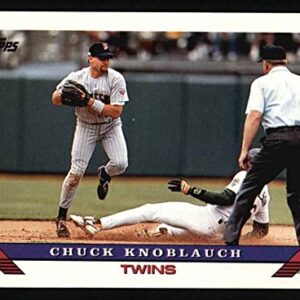 1993 Topps # 250 Chuck Knoblauch Minnesota Twins (Baseball Card) NM/MT Twins