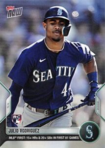 2022 topps now baseball #469 julio rodriguez rookie card mariners – only 3,433 made