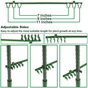 CKE 3 Pack Tomato Cage – Plant Stakes and Support with Clips - Upto 72 inches Tall with 40 Pcs Clips + Garden Twist Ties