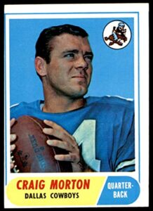 football nfl 1968 topps #155 craig morton rc cowboys